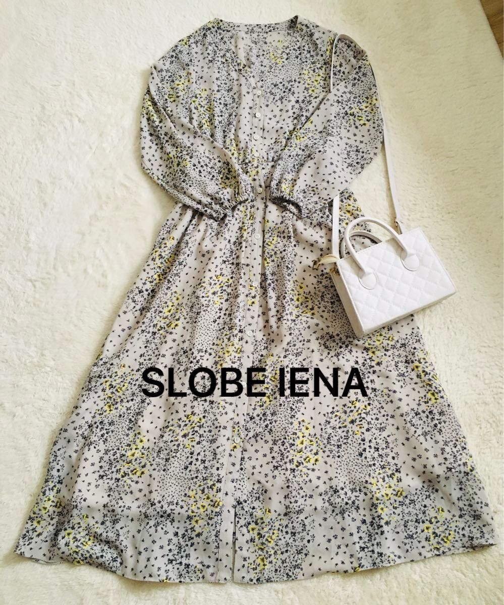 最【SLOBE IENA】 長袖ワンピース 大人可愛い  花柄 値下げ不可