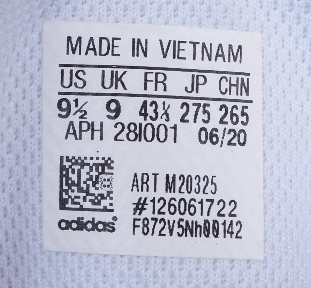 美品!! US 9 1/2・27.5㎝ 限定 20年製 adidas スタンスミス 白ｘ紺 天然皮革 レザー_画像10