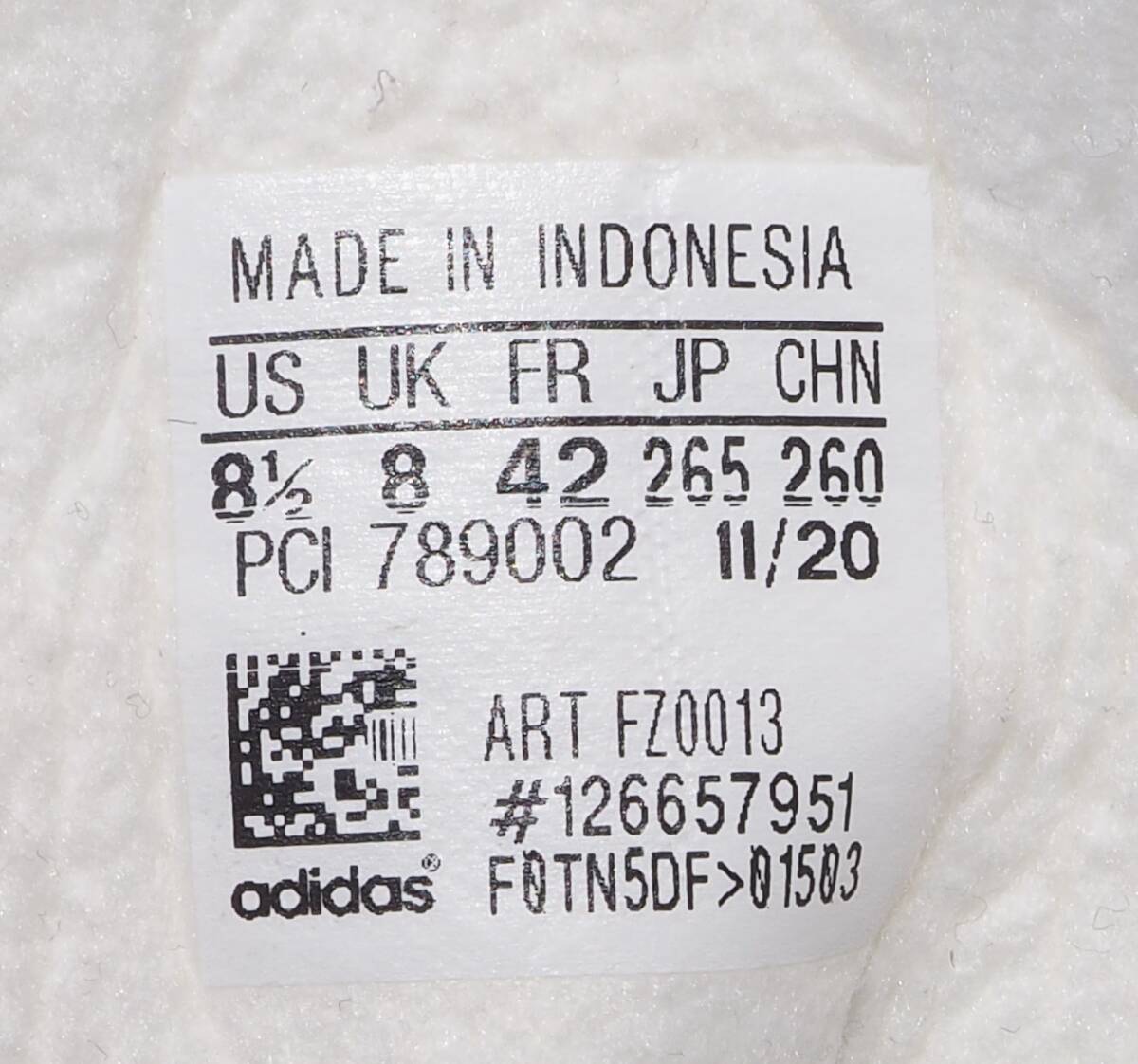 美品!! 希少!! US 8 1/2 / 26,5cm 日本企画 20年製 adidas カントリー COUNTRY OG 白x緑 レザー 天然皮革レザーの画像9