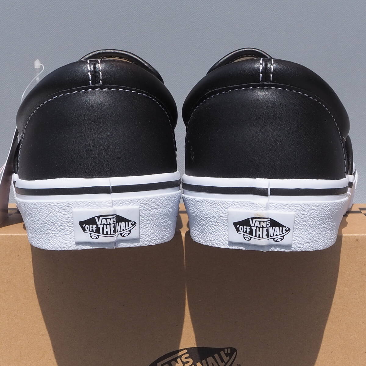 デッド!! 名作!! 新品 US 9 / 27cm VANS V98L＋ SLIP-ON DX LEA スリッポン 黒 BLACK レザー 天然皮革_画像4