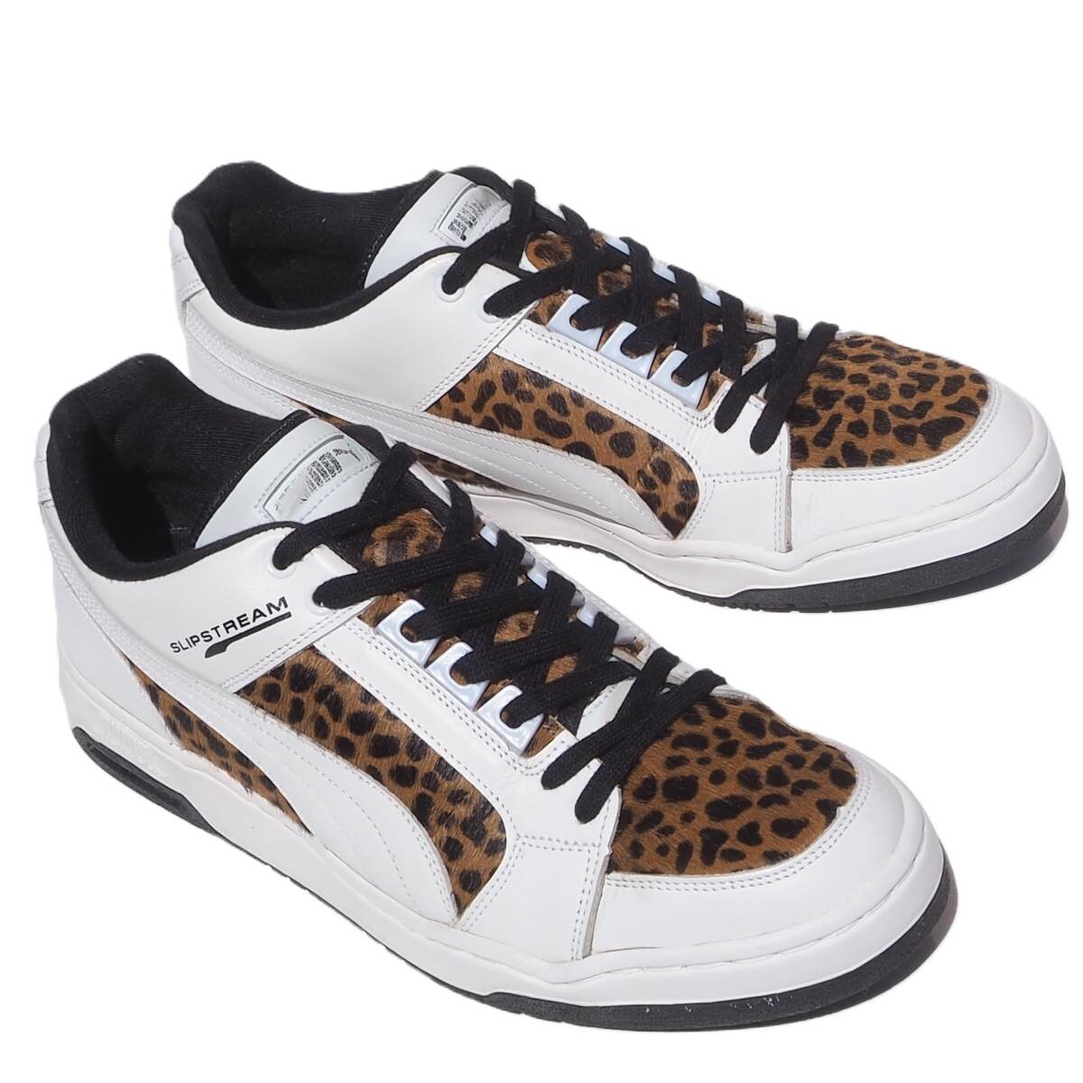 美品!! US 9 / 27cm 限定!! 日本製 PUMA SLIPSTREAM LO BEAST MIJ 白x豹 MADE IN JAPANの画像1