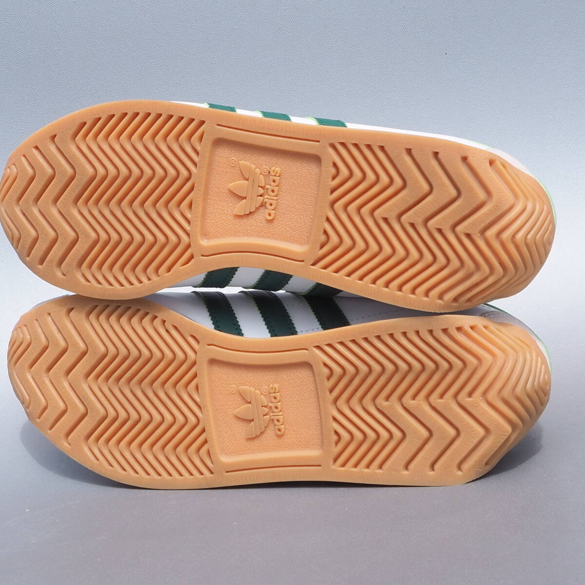 美品!! 希少!! US 8 1/2 / 26,5cm 日本企画 20年製 adidas カントリー COUNTRY OG 白x緑 レザー 天然皮革レザーの画像6