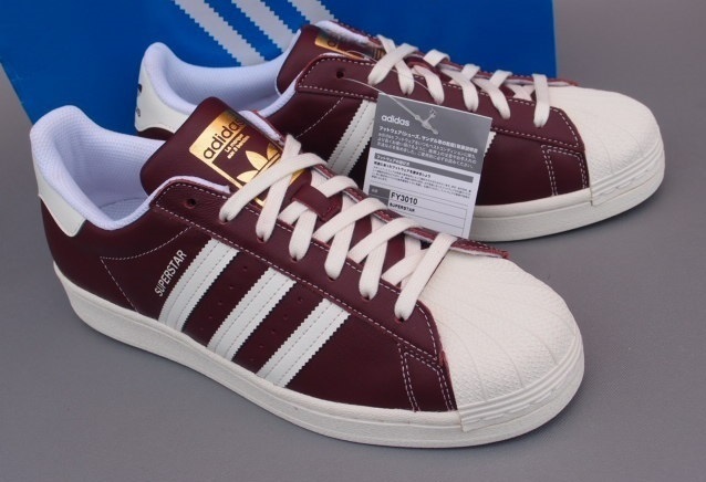 在庫ラスト デッド!! 28cm 新品 20年製 限定 adidas SUPERSTAR スーパースター ワインレッド FY3010 金ベロ 天然皮革の画像1