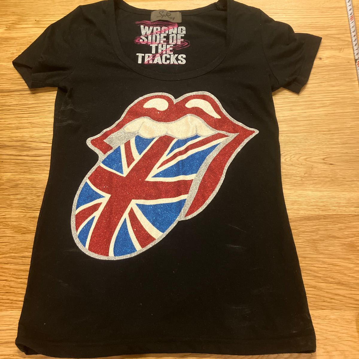 Tシャツ 中古185円 発送 半袖 ロックTシャツ バンド Tシャツ ローリング・ストーンズ Rolling Stones ブラック_画像1