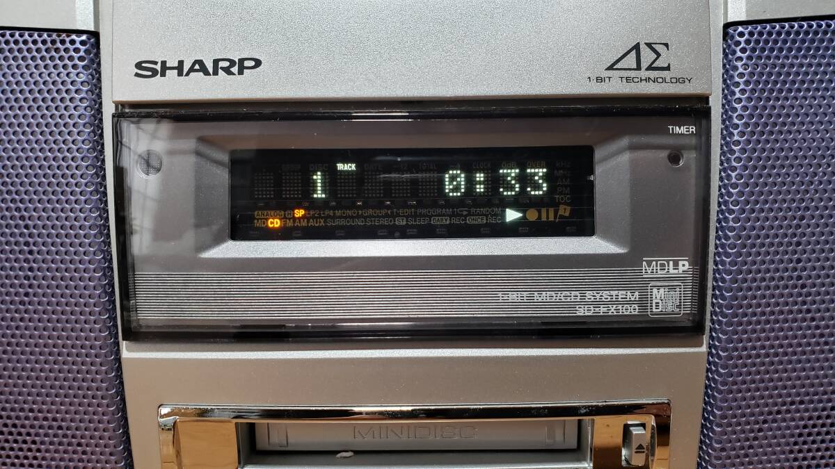 シャープ　1ビット　md/cdシステム　sd-fx100_画像6