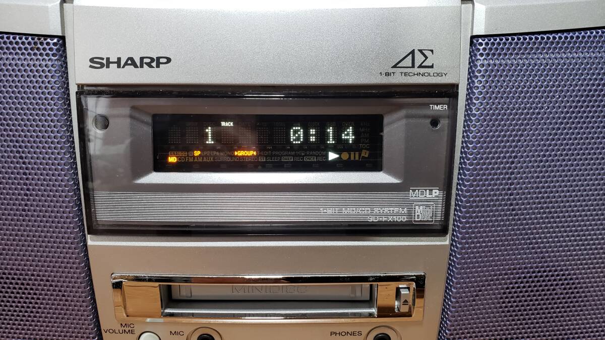 シャープ　1ビット　md/cdシステム　sd-fx100_画像8