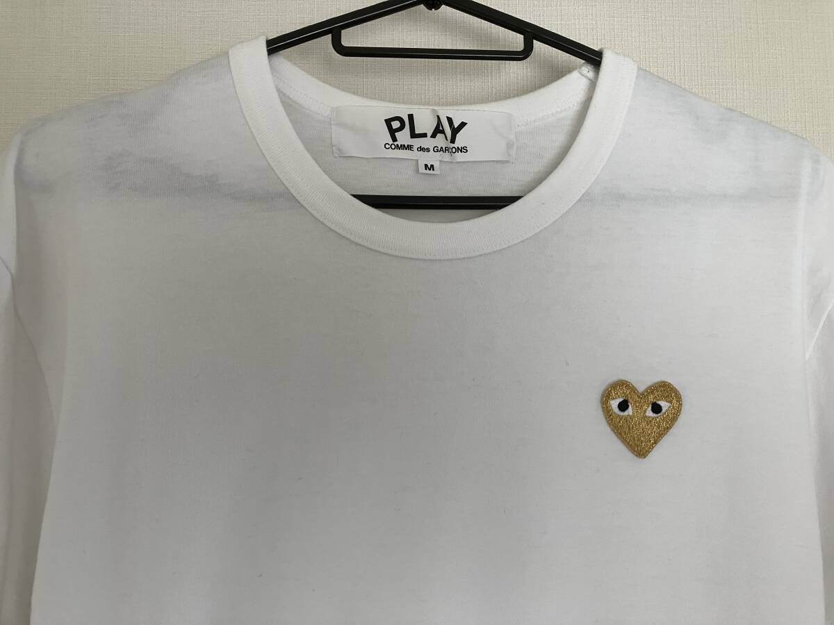 PLAY COMME des GARCONS プレイコムデギャルソン ゴールドハートTシャツ_画像3