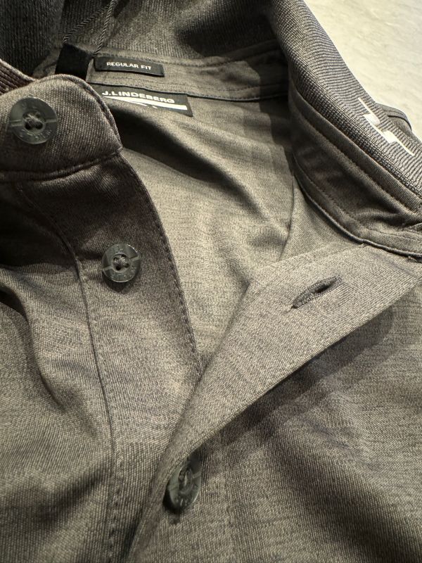 4661] новый товар [J.LINDEBERG / J. Lindberg M стрейч рубашка-поло Bridge Logo 4way стрейч одежда для гольфа ] уголь 