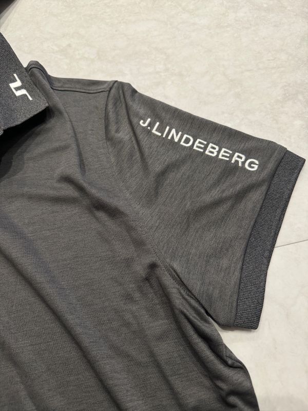 4661] новый товар [J.LINDEBERG / J. Lindberg M стрейч рубашка-поло Bridge Logo 4way стрейч одежда для гольфа ] уголь 