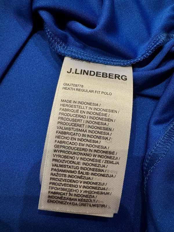 4658] new goods [J.LINDEBERG / J. Lindberg M stretch polo-shirt Bridge Logo 4way stretch golf wear ] blue 