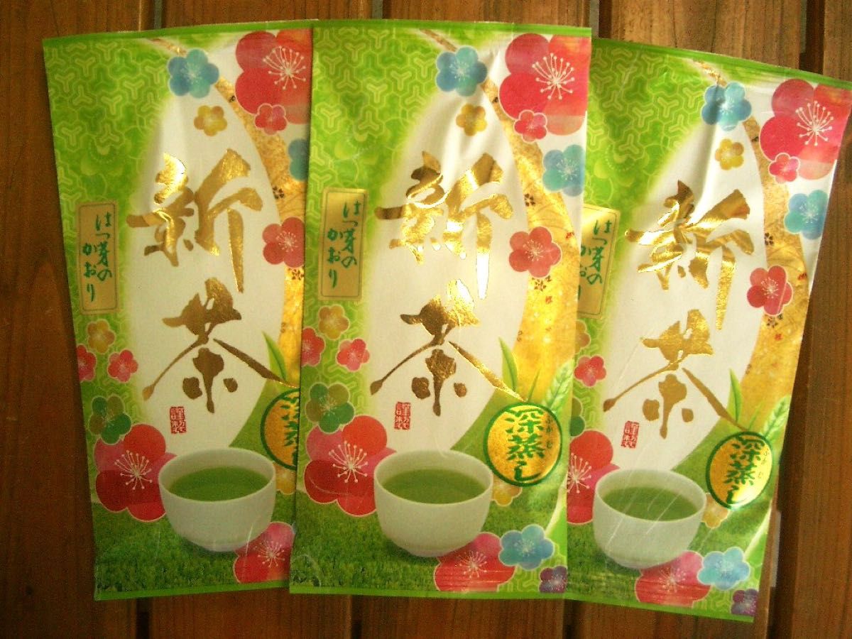 2024年産 新茶 静岡県産 深むし茶　初芽の香り１００ｇ×3袋 ×2セット深蒸茶　緑茶！ギフトに最適！風味香抜群！ 父の日 