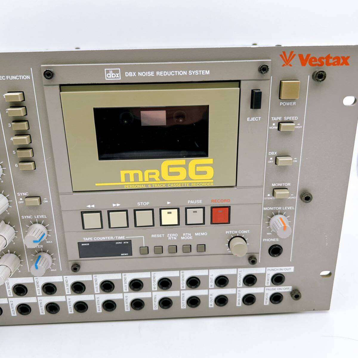 80s 6トラック・カセット MTR Vestax 「MR66」整備済 動作正常の画像4
