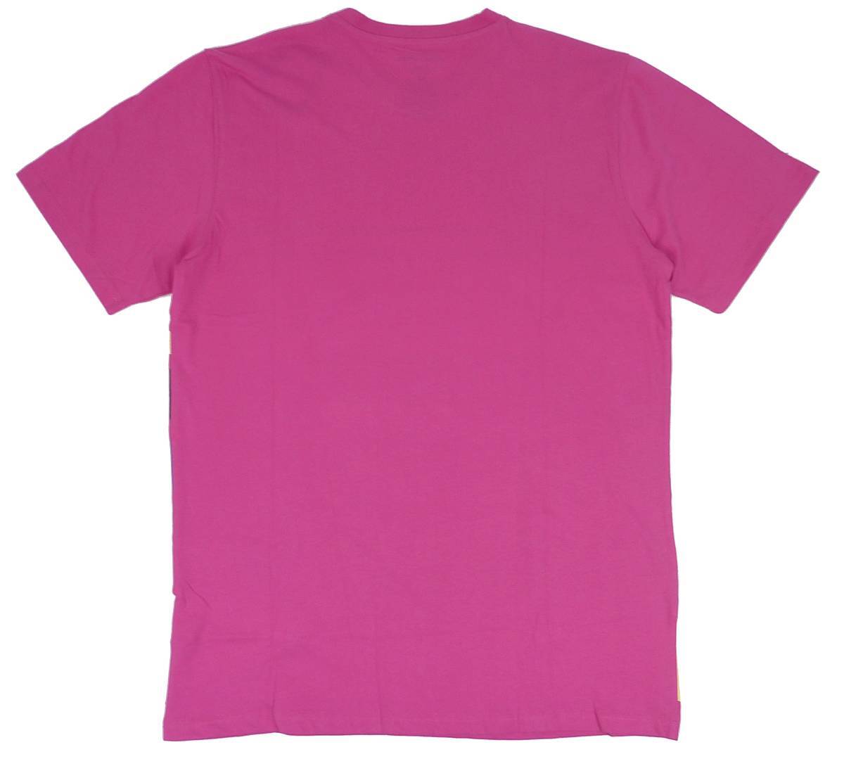 ROCA WEAR ロカウェア ボーダー プリント クルーネック 半袖 Tシャツ ピンク (XXL) [並行輸入品]_画像3