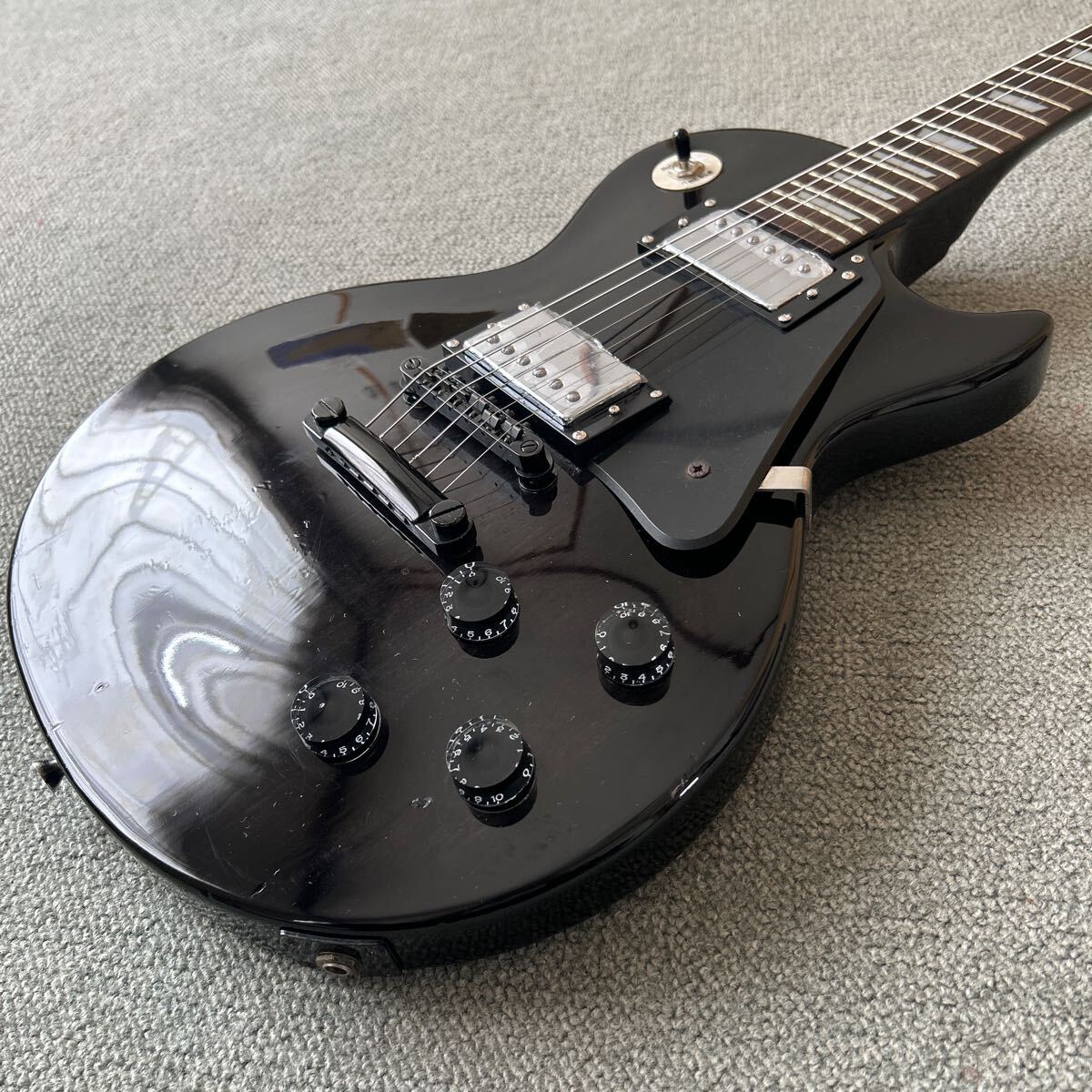 epiphone by Gibson Les Paul studio BLK エピフォン ギブソン レスポール　スタジオ　ジャンク扱lespaul エレキギター _画像8