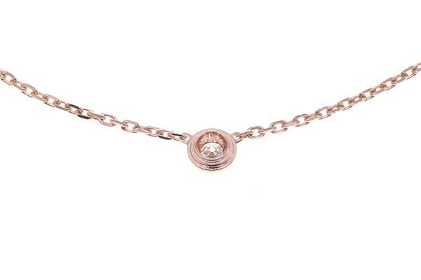  Cartier necklace dam -ru necklace XS 1P diamond B7224517 Au750 PG used jewelry gem 