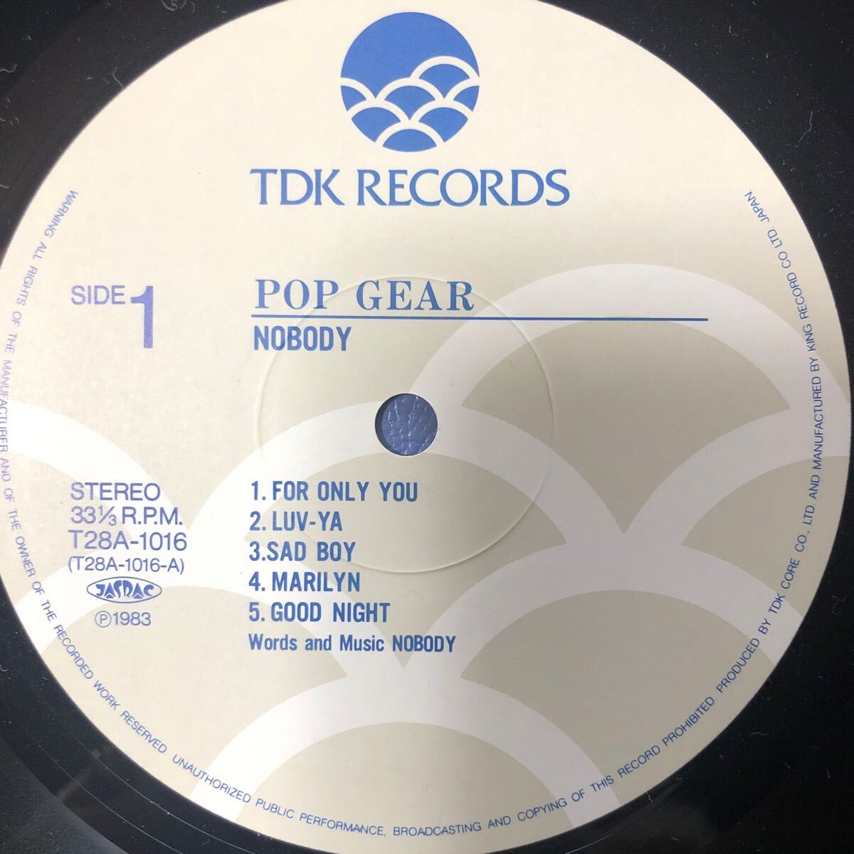 NOBODY ノーバディ POP GEAR 帯付LP レコード 5点以上落札で送料無料h_画像3