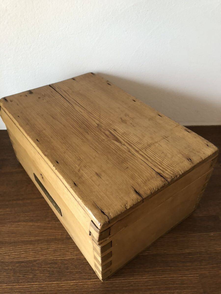 パイン材の木箱 アンティーク ヴィンテージの画像6