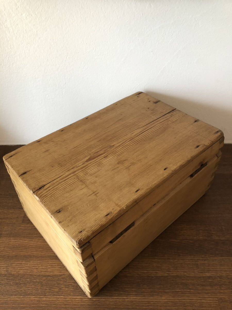 パイン材の木箱 アンティーク ヴィンテージの画像7
