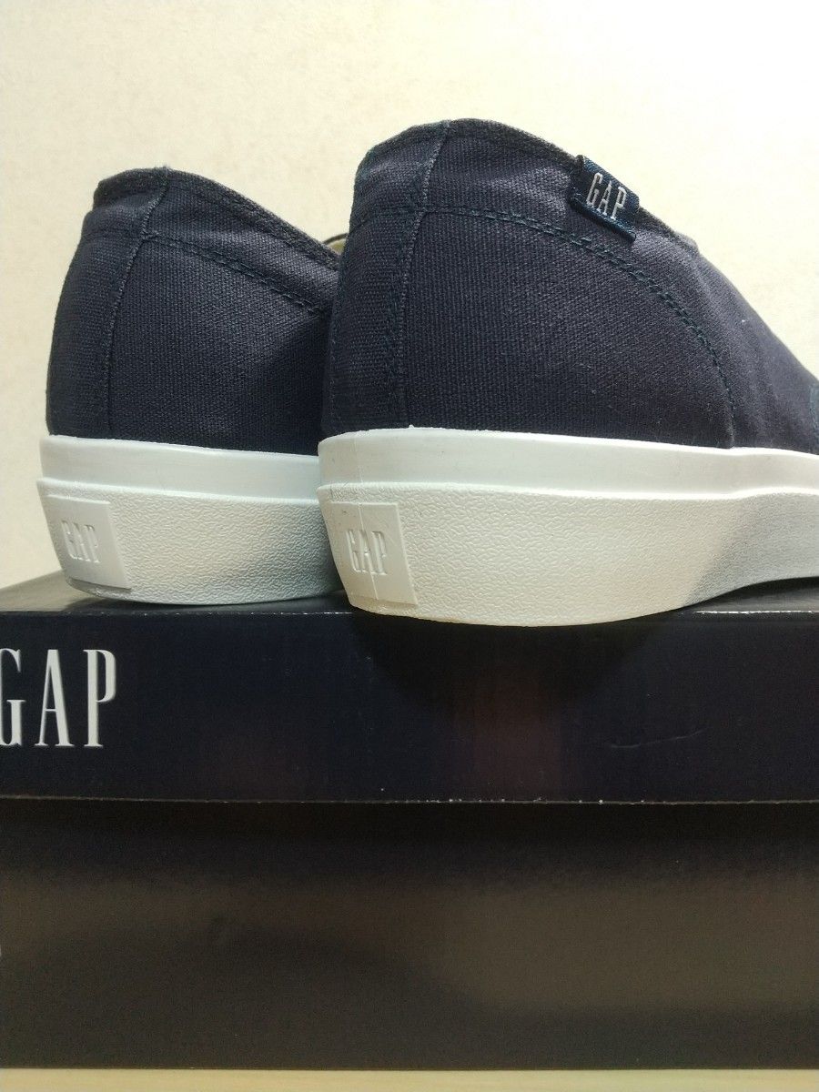 ☆新品☆ GAP（ギャップ） メンズ スニーカー ローカット レースアップ キャンバス シューズ ネイビー 26ｃｍ 