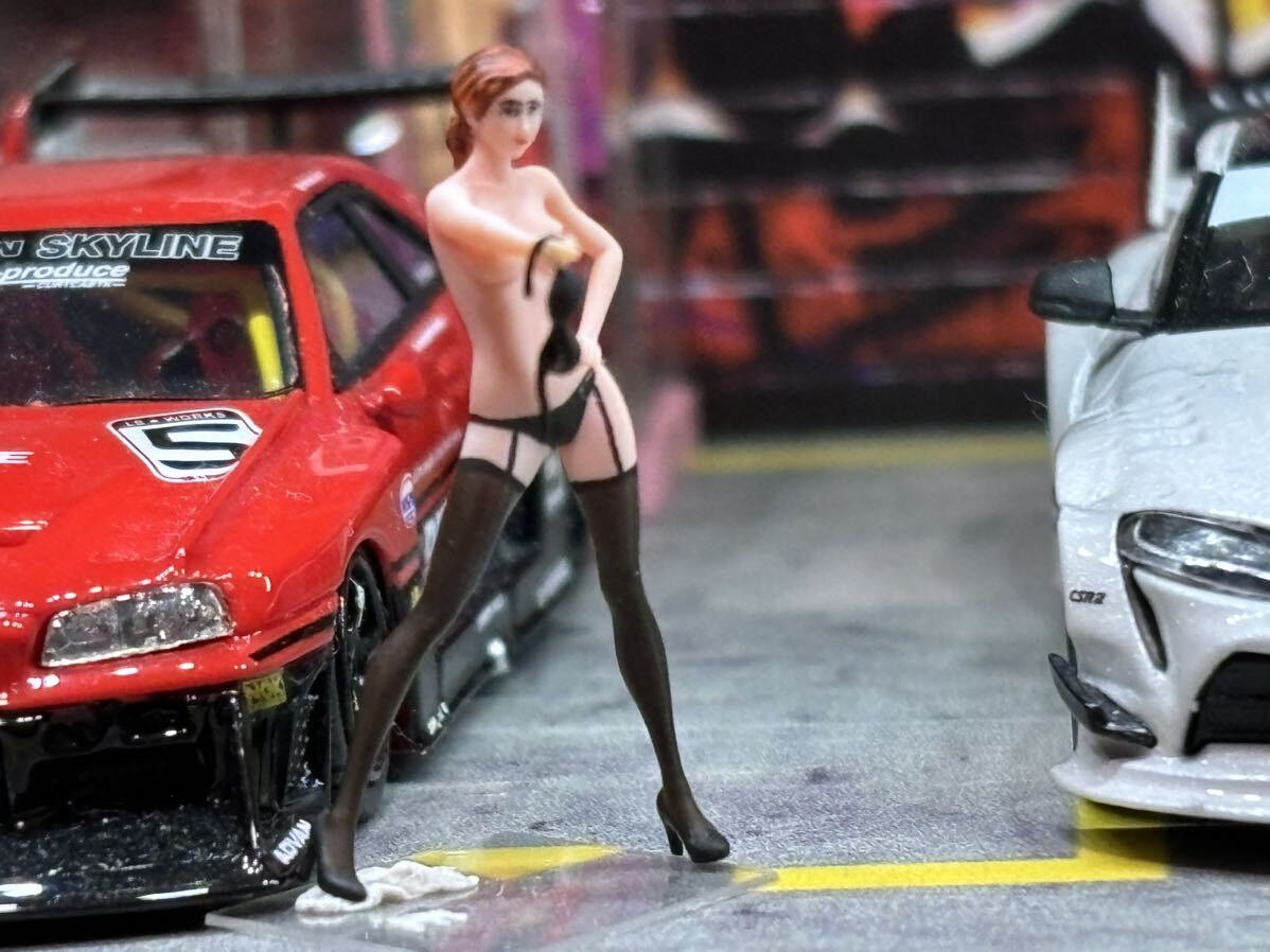 1:64 水着美女 パンスト ゼロヨンレース フィギュア トミカサイズ ジオラマ MINI GT LBWK 日本未発売マテルミニカー MATTEL ドリフトの画像7