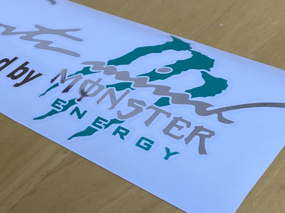 送料込みMONSTER ENERGY モンスター・エナジー シルバーメッキ新品ステッカー　銀メッキRX8 RX7 R33 R34 R35 GTR S14 S15 STI WRX Z34_画像2