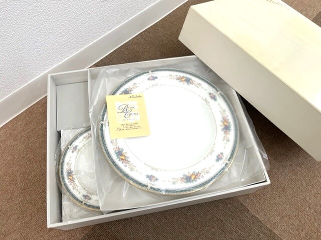 【未使用 保管品】Noritake ノリタケ BONE CHINA ボーンチャイナ KINGS CROSS 小皿5点 大皿1点 計6点セット 洋食器の画像7