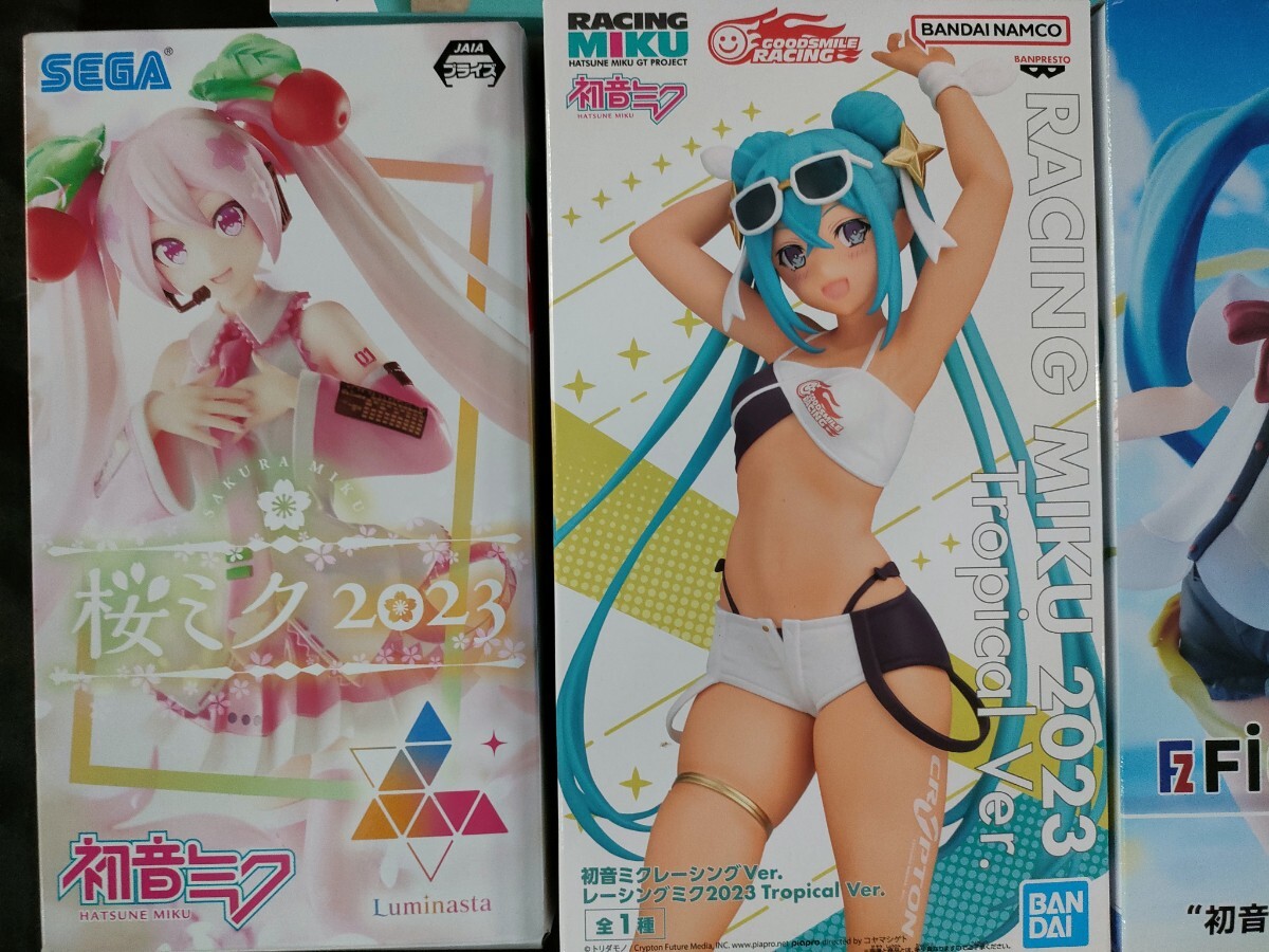 [1 jpy start * anonymity delivery ] Hatsune Miku final product figure prize item 7 body set beautiful goods hatsunemiku racing Miku Sakura Miku 