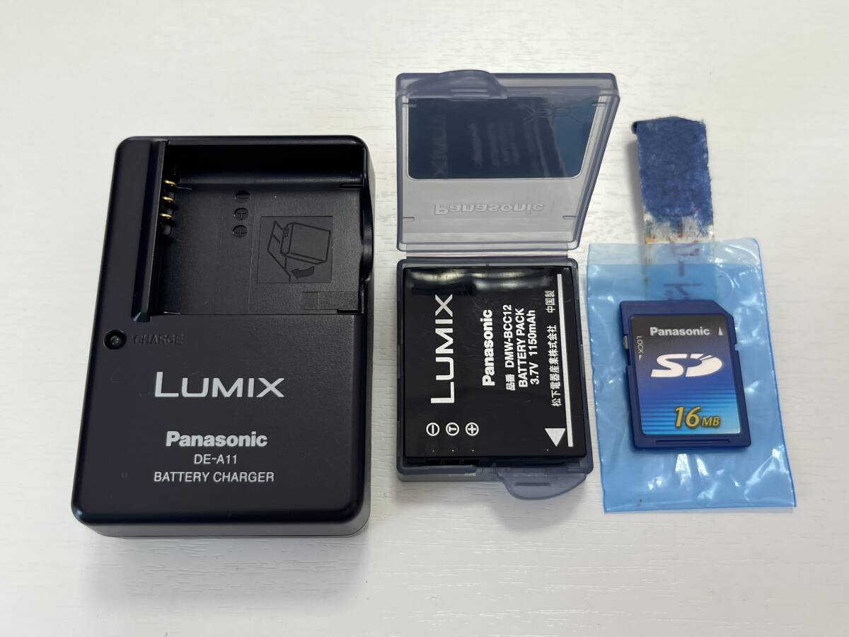 Panasonic パナソニック LUMIX ルミックス コンパクトデジタルカメラ DMC-FX9-R レッド 赤 通電OK 付属あり ベタあり ジャンク レトロの画像7