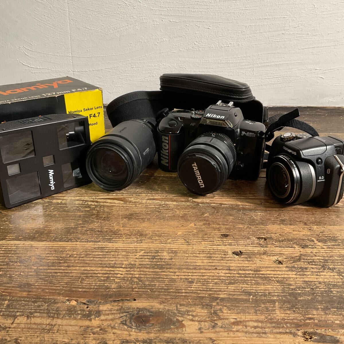 ほ06/デジタル一眼レフカメラ OLYMPUS Nikon フィルムカメラ SP-560UZ F-401x TAMRON Mamiya 127mmF4.7 LensHood まとめて 5個 動作未確認の画像1