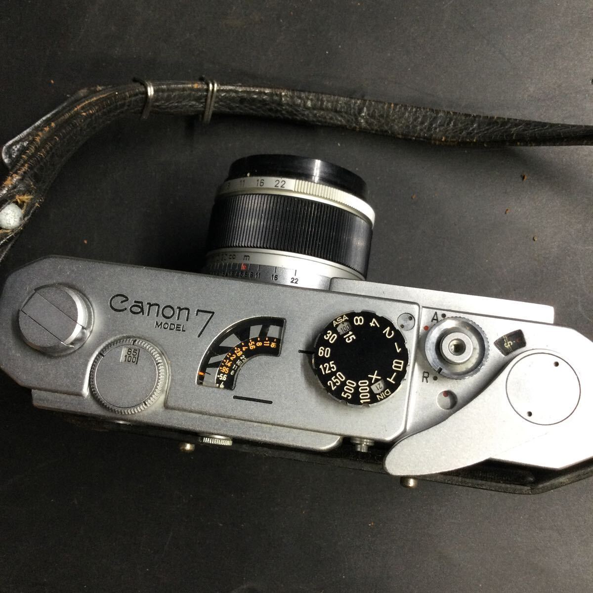み16/レトロ Canon キャノン フィルムカメラ カメラ レンズ MODEL7 50mm 1:1.8 100mm f:3.5 PB-3 三脚 フラッシュ FP-6 まとめて ケース付の画像5