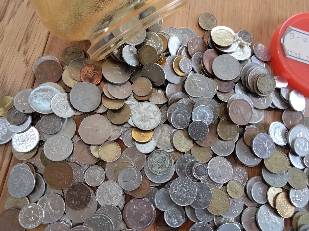 ビンテージ　海外コイン　1960〜80年代　3.3kg　大量　ヨーロッパ系　イギリス　フランス　ドイツ　オランダ　古銭　外国硬貨　海外硬貨_画像5