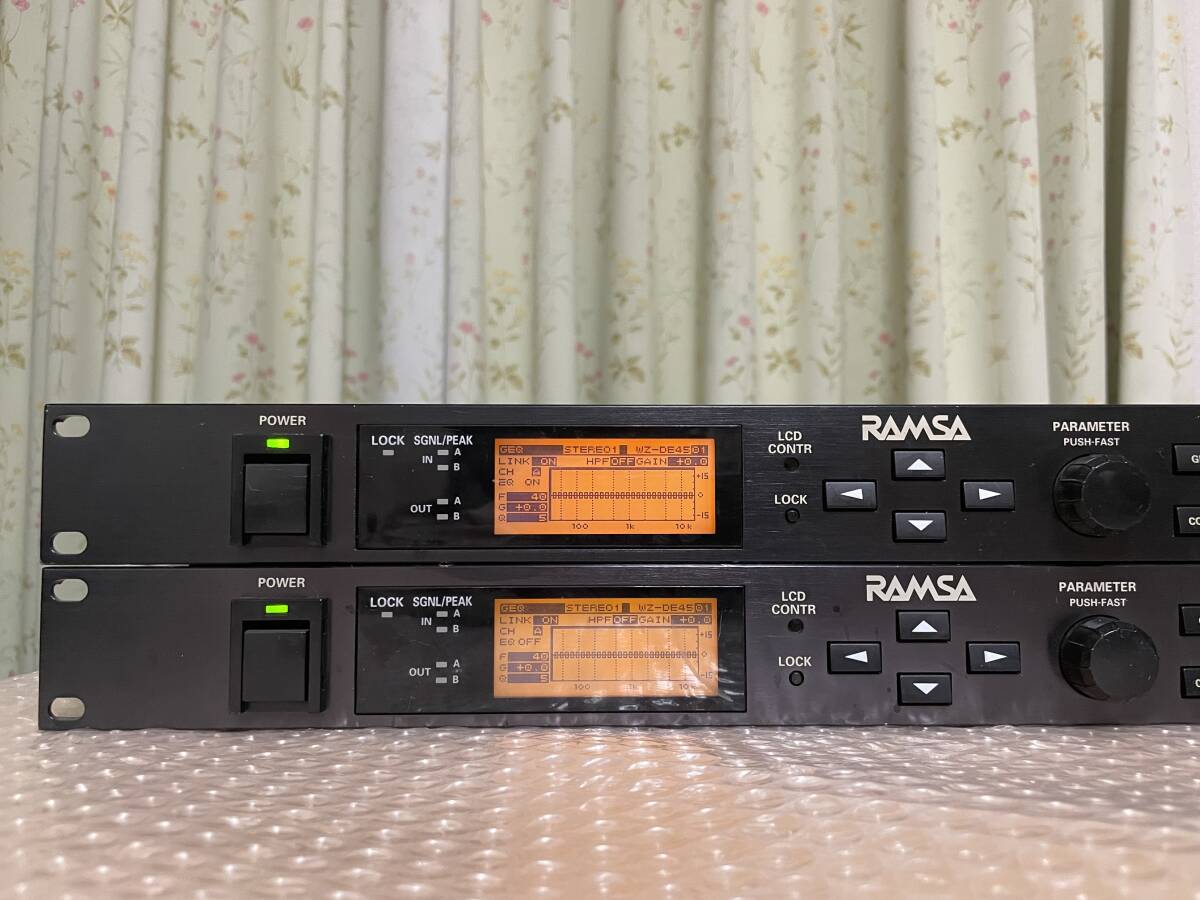 ★32★RAMSA☆Panasonic☆WZ-DE45☆②☆デジタルイコライザー＆プロセッサー☆2台セット☆48kHz☆デジタル入出力あり☆ラムサ★さらに特典の画像3