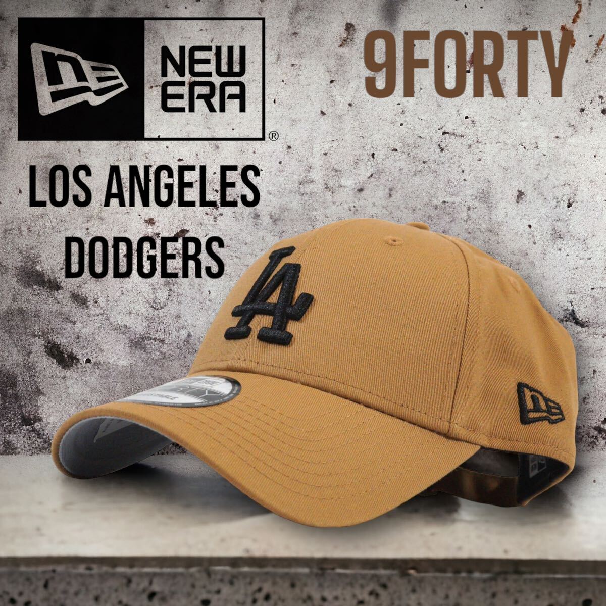 * not yet sale in Japan *NewEra Los Angeles Dodgers 9FORTY Strapback Cap we to color / New Era car b cap large . sho flat doja-s