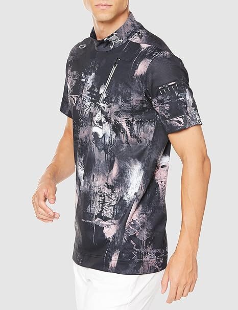 送料350円～◇新品◇OAKLEY GOLF オークリー ゴルフ◇M(JPN)◇吸汗速乾/肌面ドライ SKULL BLURRED MOCK SHIRT スカル モックネックシャツ _画像7