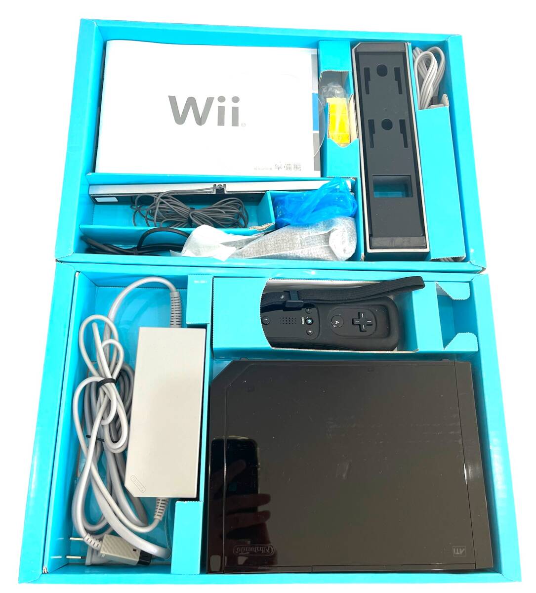  used * beautiful goods NINTENDO nintendo Wii video game machine body peripherals set black remote control plus HDMI cable attaching /3368