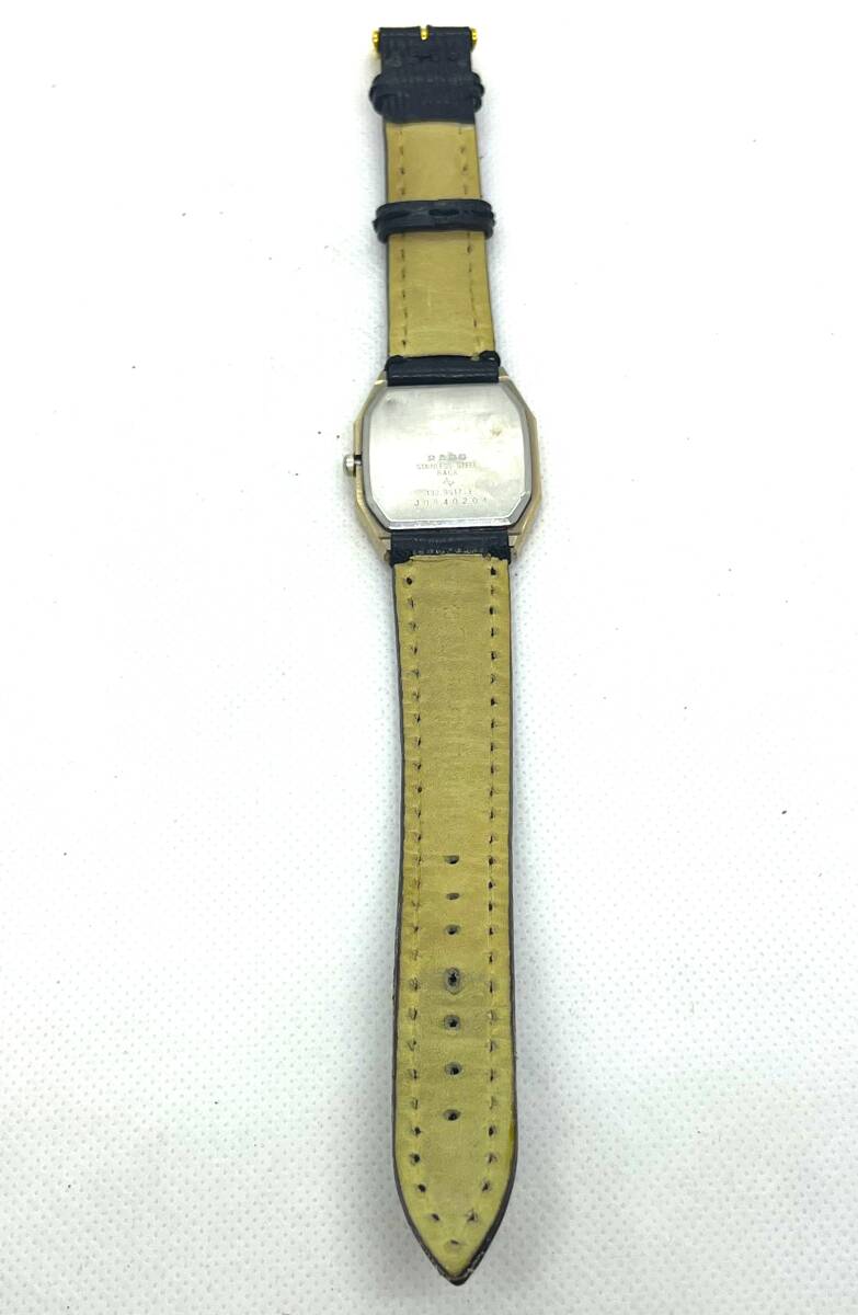 【１円～】　RADO ラド－　メンズ　レディース腕時計　DIYSTAR　ダイヤスター　革ベルト　クォーツ　可動確認　電池切/3452_画像5