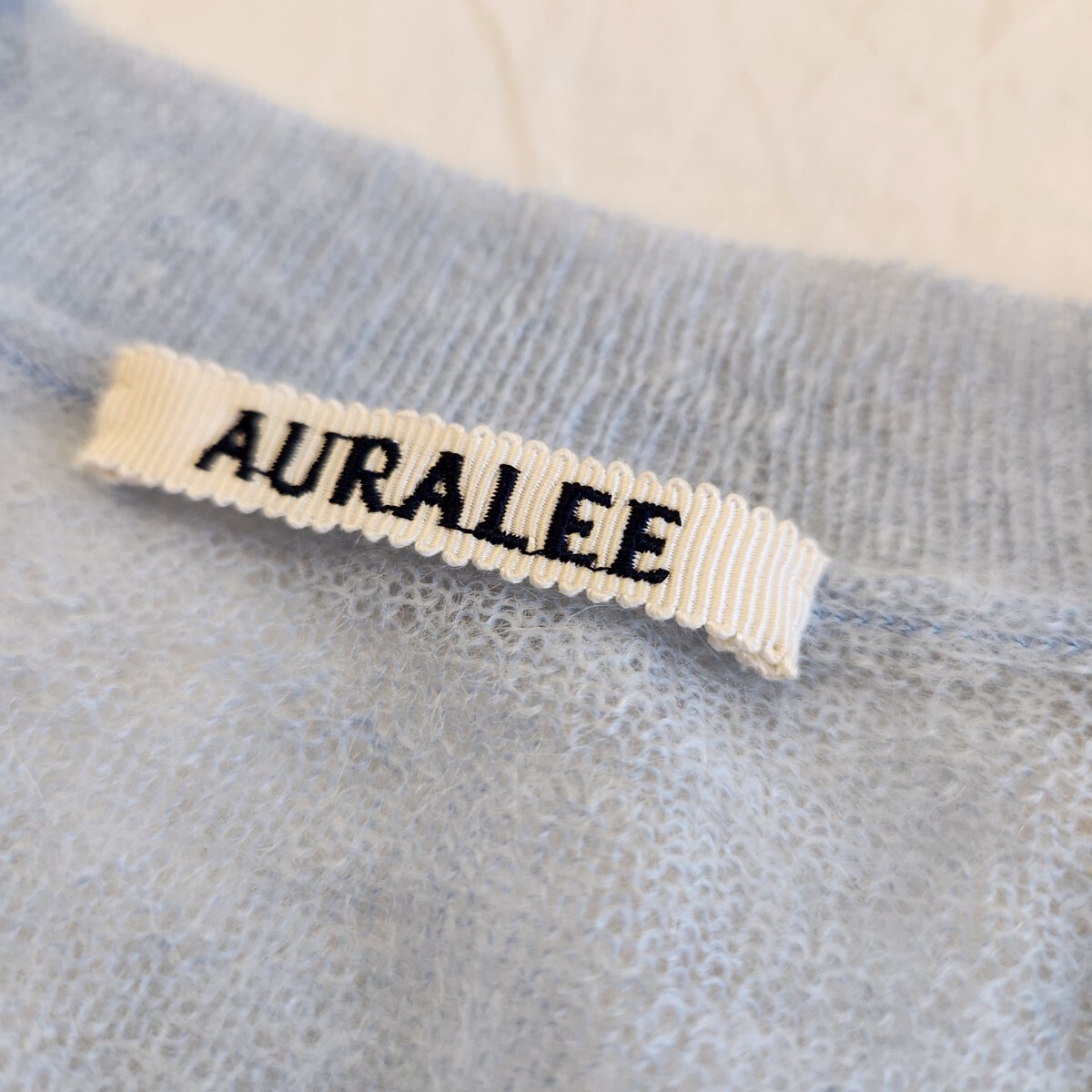 AURALEEo- Rally 23SSKID MOHAIR SHEER KNIT CARDIGAN SIZE 5 A23SC01FGmoheya knitted cardigan relax Fit 