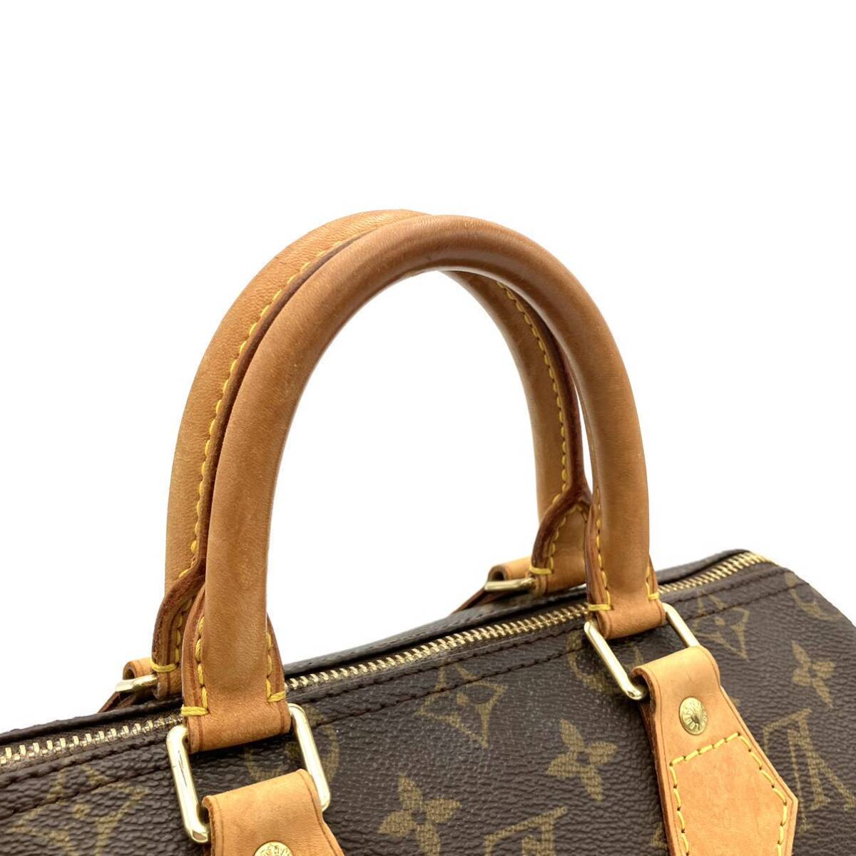 ★極美品★新品同様★LOUIS VUITTON ルイヴィトン モノグラム スピーディ25 ハンドバッグ ミニボストンバッグ ブラウン カデナ付き M41109の画像3