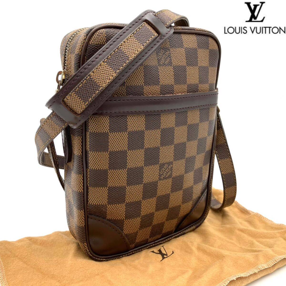 ★希少モデル★極美品 LOUIS VUITTON ルイヴィトン ダミエ エベヌ ダヌーブ SPオーダー ショルダーバッグ ポシェット N48063 斜め掛けの画像1