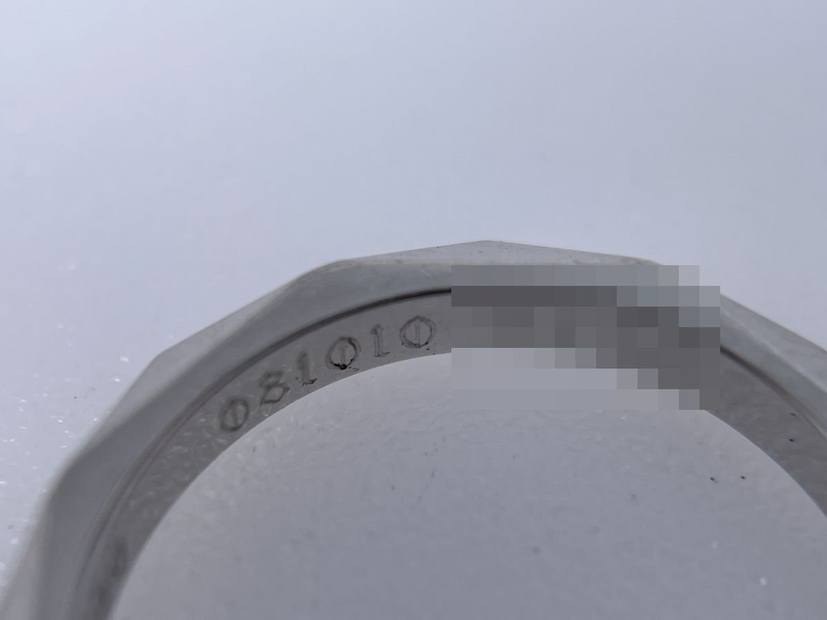 BOUCHERON ブシュロン Pt950 ファセット リング 指輪 11.5号 5g ネーム入り[03-3696_ネーム刻印入です