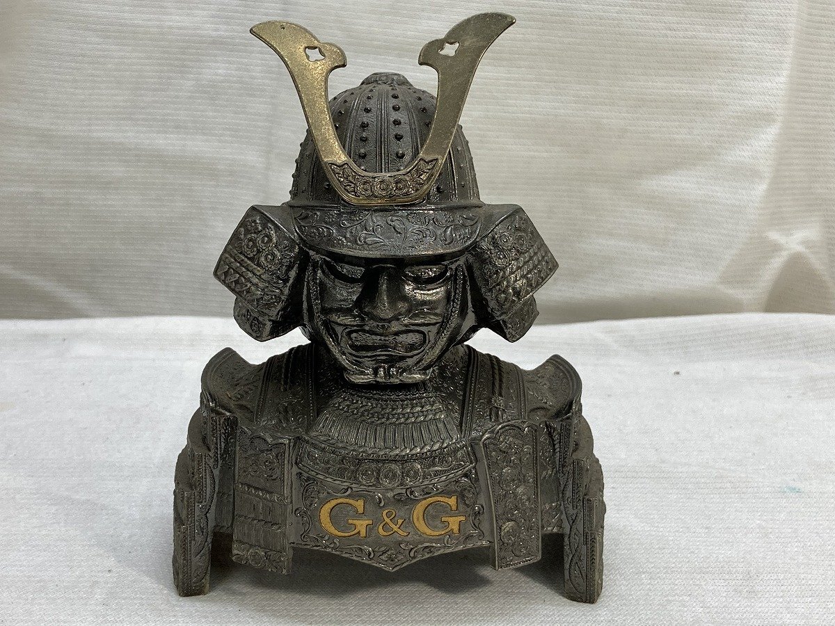 ニッカ G&G ウイスキーボトル装飾 金属製 武士 甲冑 鎧兜[19467の画像1