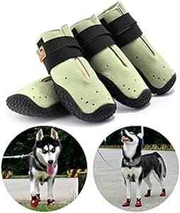 Flowsik Dog Boots Boots Shoes Shoes Dog Shoes (4 штуки) Вентилируется длинный уход, не сокрушающий защиту лап весна / лето, осенняя зимняя прогулка