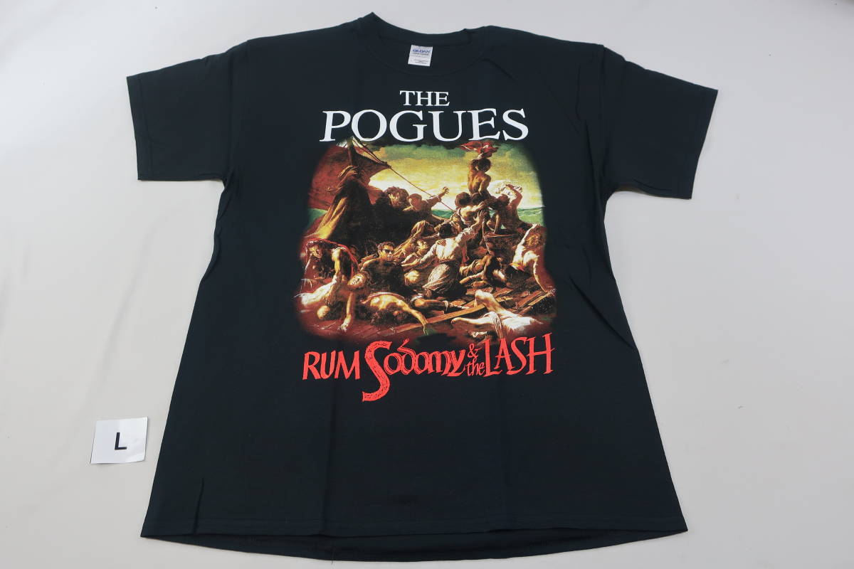 ★パケット発送/同梱・値下不可【送400円】6535 THE POGUES ポーグス メンズ バンドTシャツ カットソー ロック 綿100％ L 黒の画像1