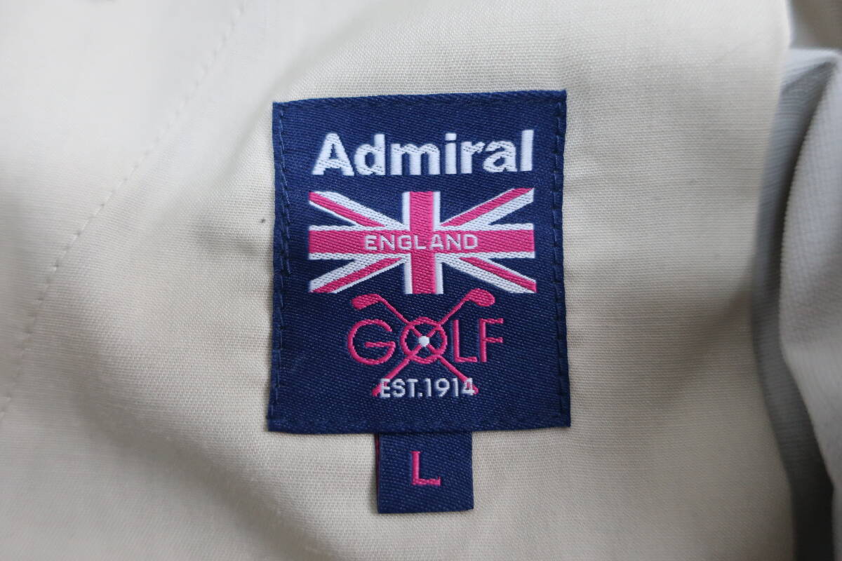 【送900円】　697　Admiral GOLF　アドミラル　ゴルフウェア　ミニスカート　ベージュ系　L　ストレッチ有　ジッパーフライ_画像6