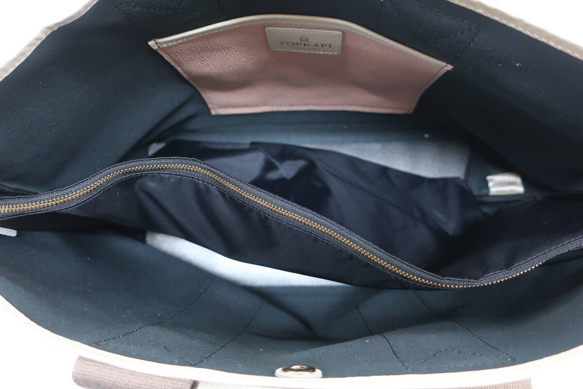 [ отправка 900 иен ] 714 TOPKAPItopkapi женский большая сумка розовый × оттенок бежевого внутри сторона перегородка . сумка есть ( брать вне возможно )