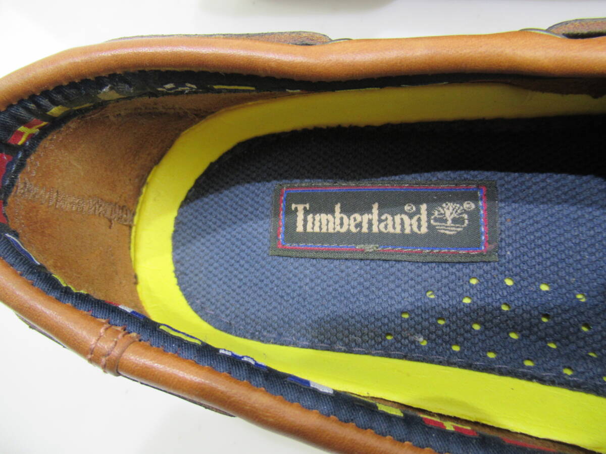 【送900円】823 Timberland ティンバーランド デッキシューズ 靴 キャメル ブラウン系 10.5M レザーアッパーの画像7