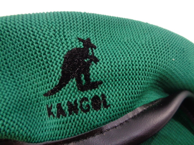 ★パケット発送/同梱不可【送400円】426　未使用品　KANGOL　カンゴール　サマーベレー帽　イギリス製　ロゴ入り　グリーン　緑　L_画像7