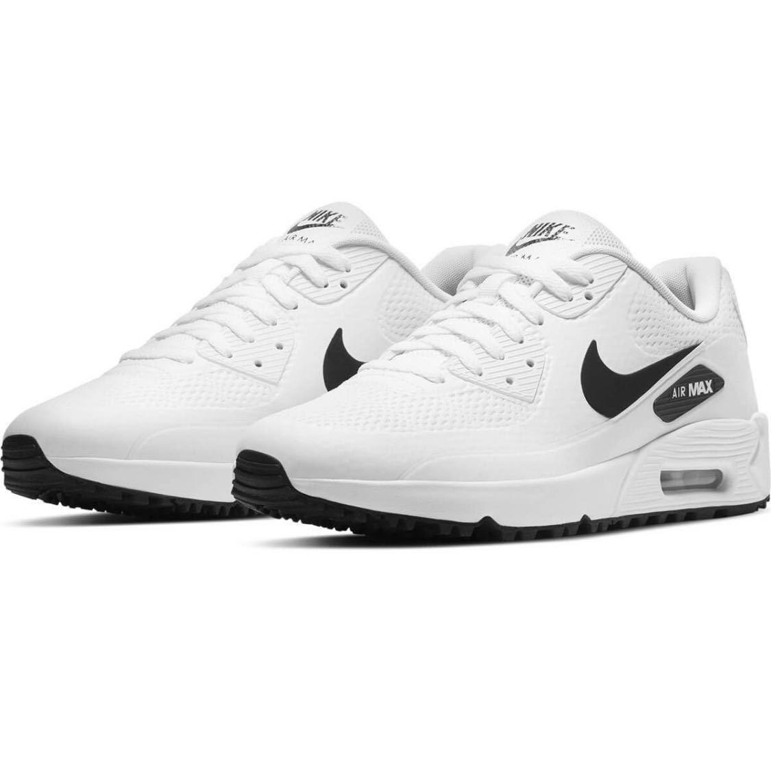 ナイキ ゴルフ26.5 NIKE AIRMAX90 GOLF エアマックス90 ゴルフ ゴルフシューズ スパイク スパイクレス ホワイト 白_画像4