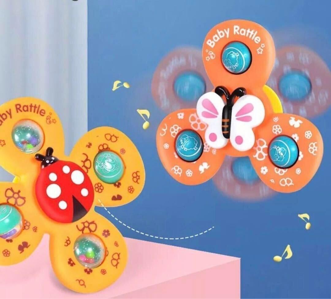 3 point set hand spinner toy child intellectual training toy monte bath insect monte so-li education suction pad present child 3 point set 21