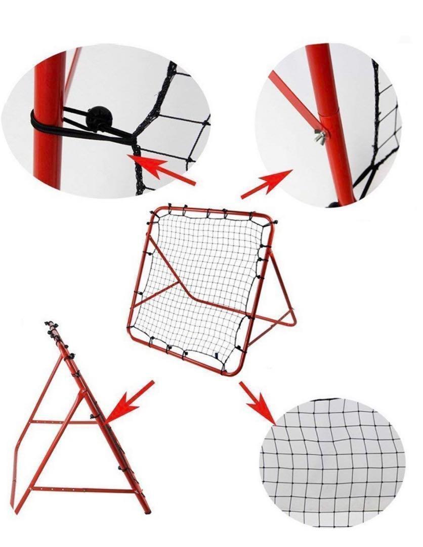 リバウンドネット リバウンダー 野球 投球 ゴルフ サッカー フットサル 練習 スポーツ用品 調整 スチール トレーニング レッドの画像9